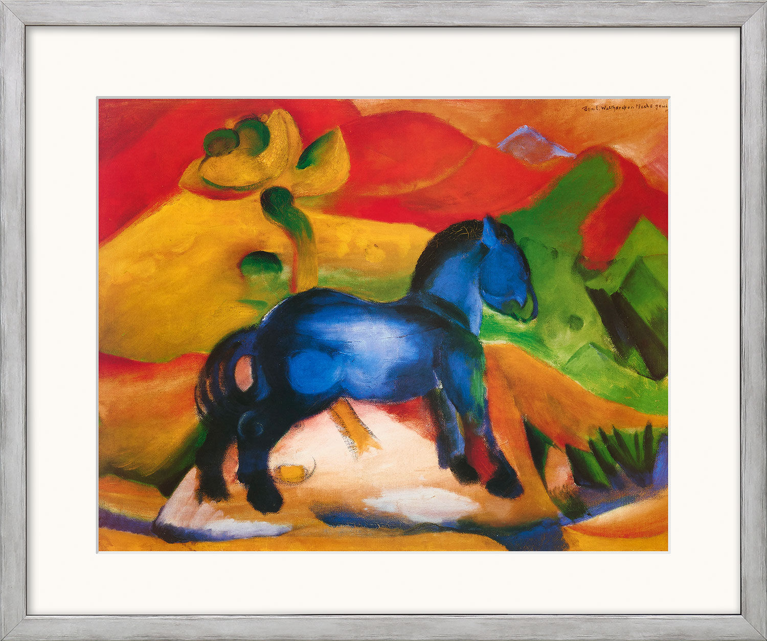 Obraz "Mały niebieski konik" (1912), oprawiony w ramę autorstwa Franz Marc
