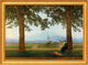 Picture "Garden Terrace", framed by Caspar David Friedrich