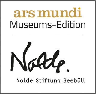 Bild "Hülltoft Hof (im Winter)", Version schwarz-silberfarben gerahmt von Emil Nolde