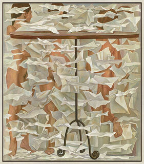 Tableau "Chute de feuilles" (2007), encadré von Kaikaoss