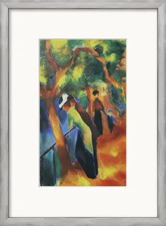 Schilderij "Zonnig pad" (1913), ingelijst