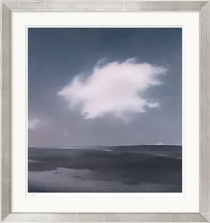 Tableau "Paysage avec nuage" (1969), Dans cadre argenté