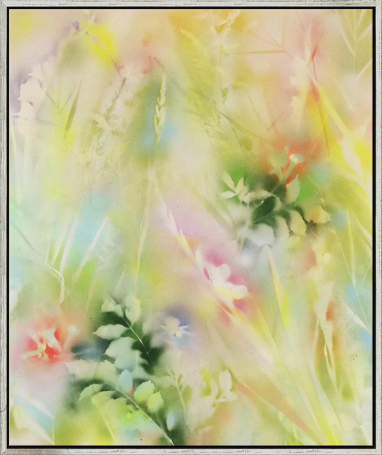 Picture "In the Field a Blossom Rush" (2021) (Original / Unique piece), framed by Kathrin May