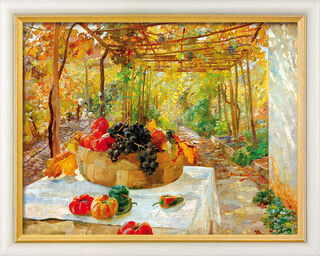Picture "In the Pergola" (c. 1910), framed