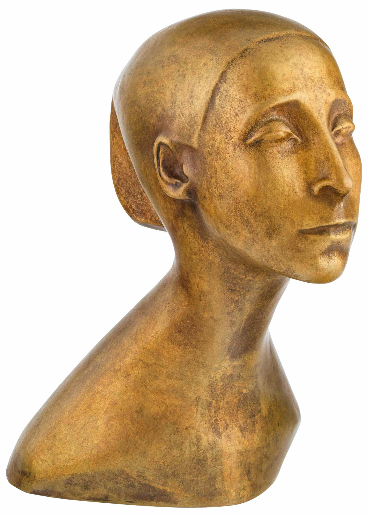 Buste "Portrait de la danseuse Sent M'Ahesa" (1917), réduction en bronze von Bernhard Hoetger