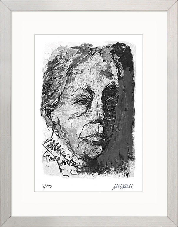 Bild "Käthe Kollwitz" (2020), gerahmt von Armin Mueller-Stahl