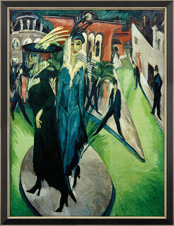 Picture "Potsdamer Platz" (1914), framed by Ernst Ludwig Kirchner