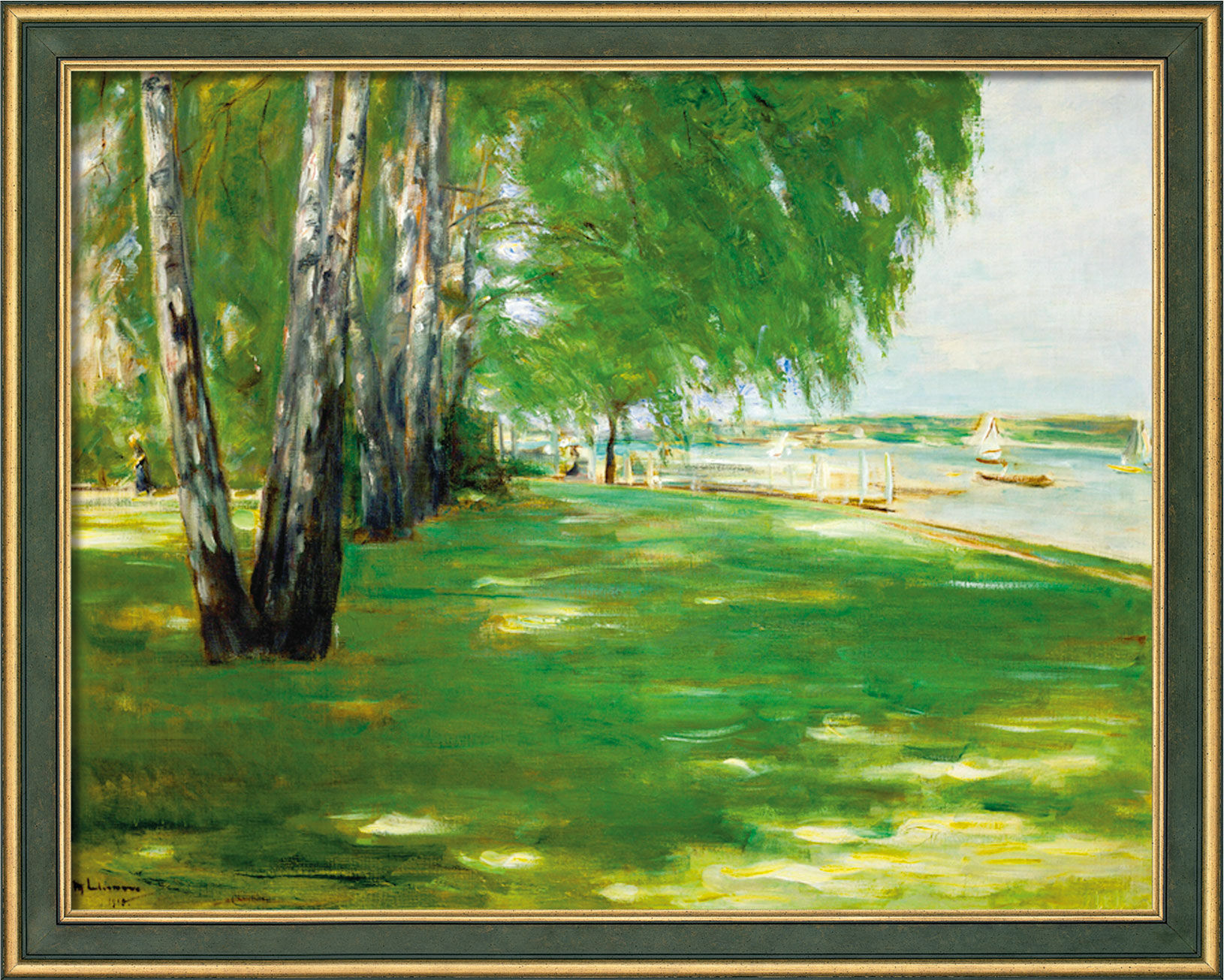 Picture "The Artist's Garden at Wannsee" (1918), framed by Max Liebermann