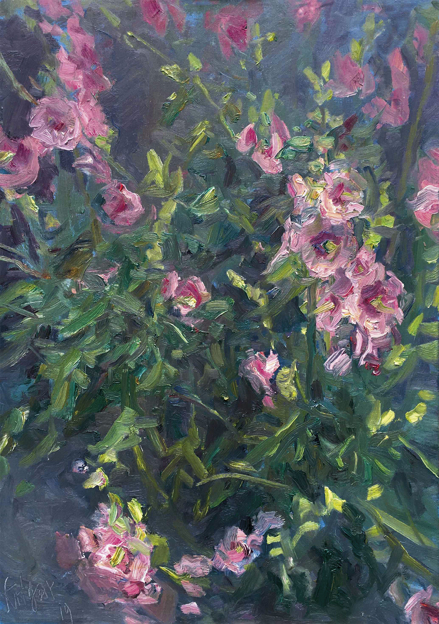 Picture "Margreet's Hollyhock" (2019) (Unique piece) by André Krigar
