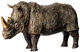 Skulptur "Rhino" (2021), Bronze von Hüseyin Arda