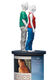 Skulptur "Søjlehelgener - par I", støbt håndmalet af Christoph Pöggeler