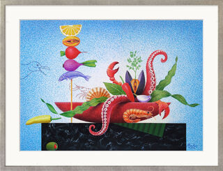 Bild "Frutti di Mare" (2026) (Original / Unikat), gerahmt