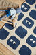 Matta "Owl blue" (120 x 170 cm) av Bleuu-Studio