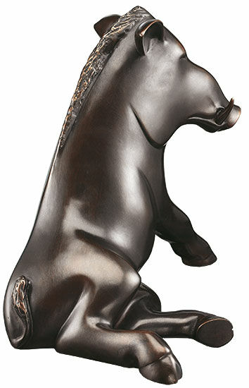 Skulptur "Vildsvin", bronze von Evert den Hartog