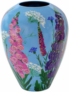 Vase en verre "Bouquet de fleurs de prairie" von Milou van Schaik Martinet
