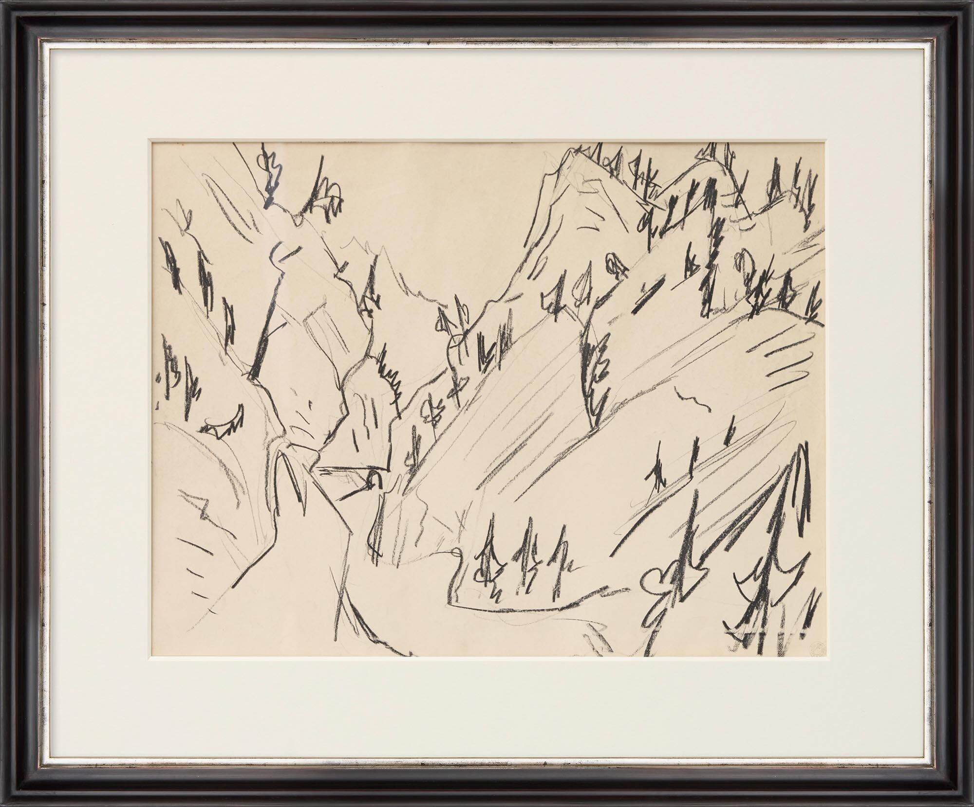 Bild "Zügenschlucht bei Davos" (1925) (Unikat) von Hermann Scherer