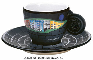 Espresso cup "The Rolling Hills" by Friedensreich Hundertwasser