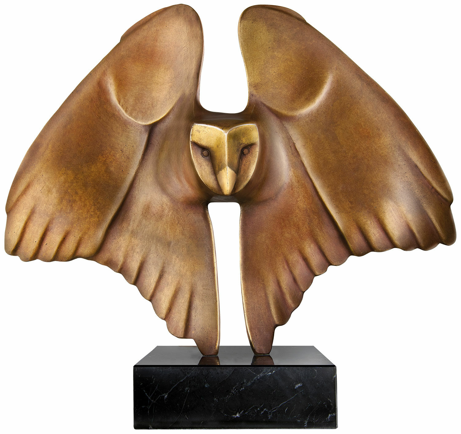 Skulptur "Flyvende ugle", bronze von Evert den Hartog