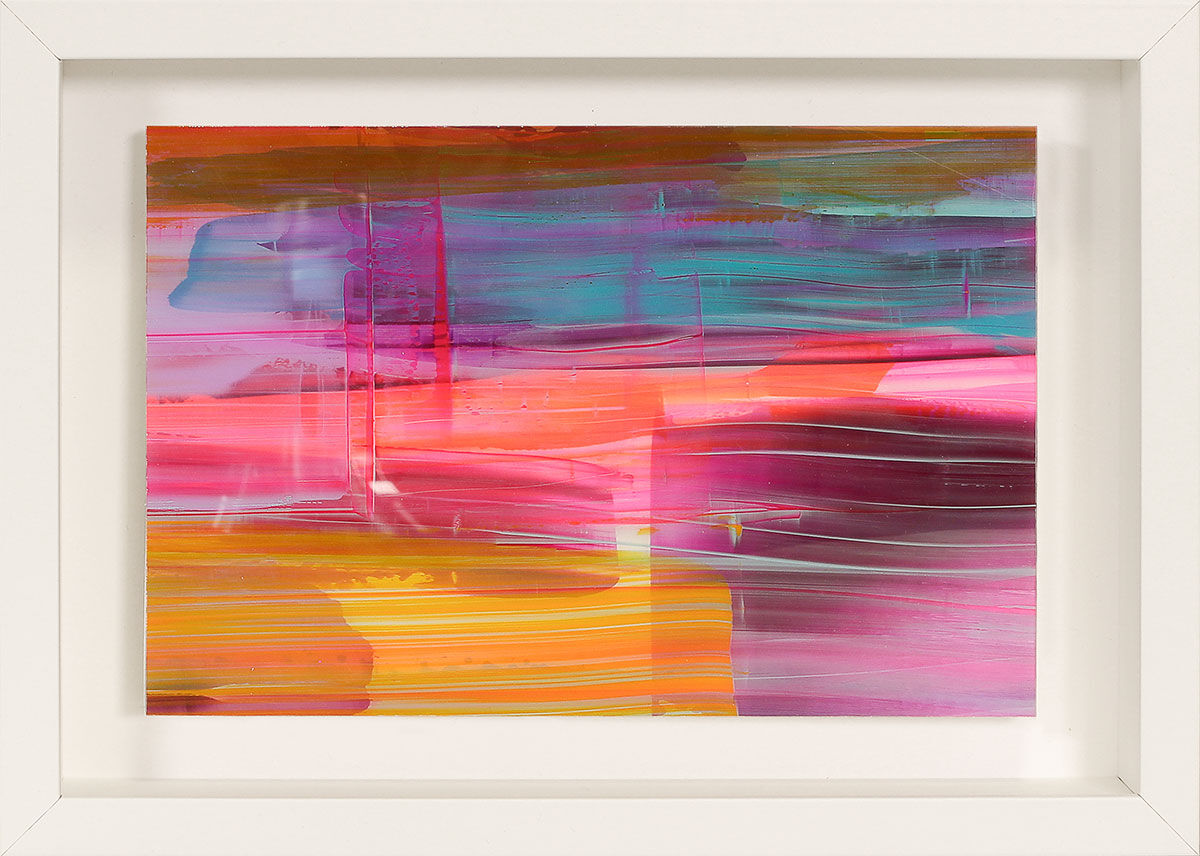 Bild "Color Dance at Night" (2023) (Original / Unikat), gerahmt von Axel Kostorz