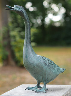 Garden sculpture "Goose II", bronze