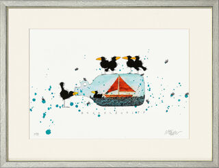 Picture "Ship in a Bottle", framed