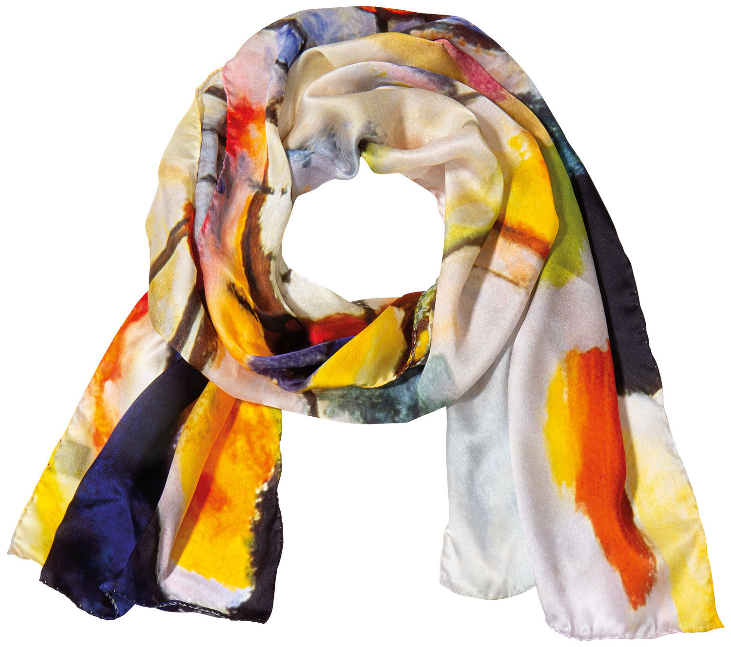 Foulard di seta "Paesaggio con pioggia" di Wassily Kandinsky