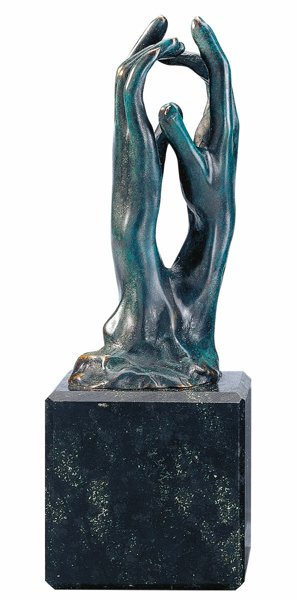 Sculpture "The Cathedral" (Étude pour le secret), version in bronze by Auguste Rodin