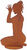 Garden ornament / silhouette "Yoga Girl in Profile"