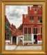 Billede "Gade i Delft" (1657/58), indrammet af Jan Vermeer van Delft