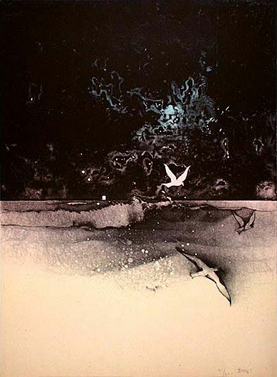 Billede "Seascape" (1975), uindrammet von Bruno Bruni