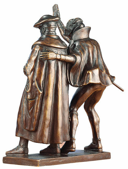 Skulpturgruppe "Faust og Mefisto", bronzereduktion von Mathieu Molitor