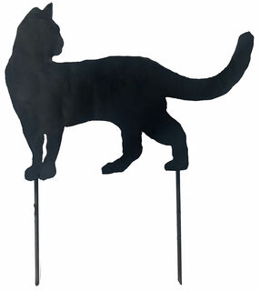 Garden stake / silhouette "Standing Cat"