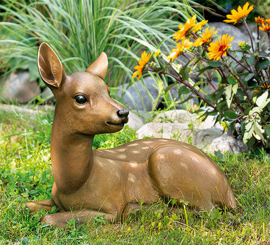 Garden sculpture "Fawn", bronze