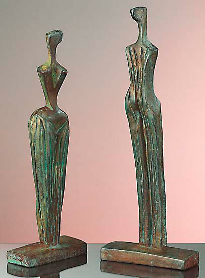 Groupe sculptural "La Familia", version en bronze collé von Itzik Benshalom