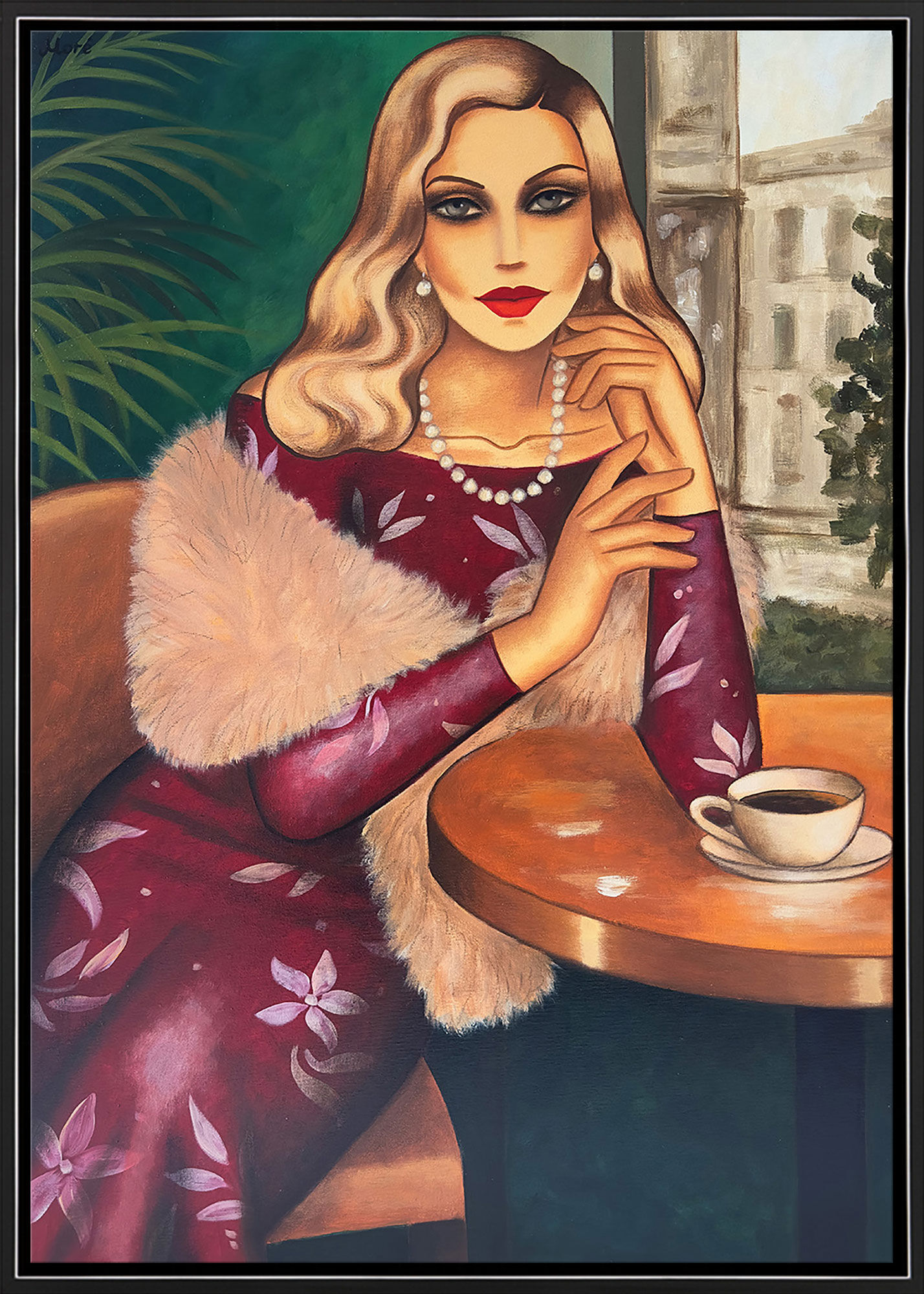 Billede "Black Coffee" (2024) (Original / unika), indrammet af Ekaterina Moré