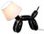 Ballon-hond tafellamp "Wow-Wau", zwarte versie