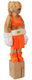 Escultura de madera "Boxer Neon Orange" (2024) (Pieza original / única) de Jörg Herz
