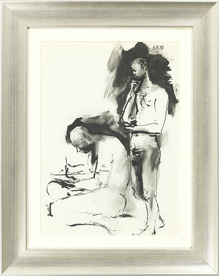 Bild "Ohne Titel" (1953), gerahmt von Pablo Picasso