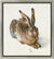 Picture "Young Hare" (1502), silver-coloured framed version