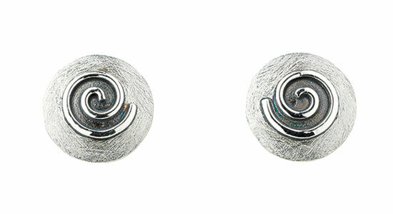 Stud earrings "Silver Spin"