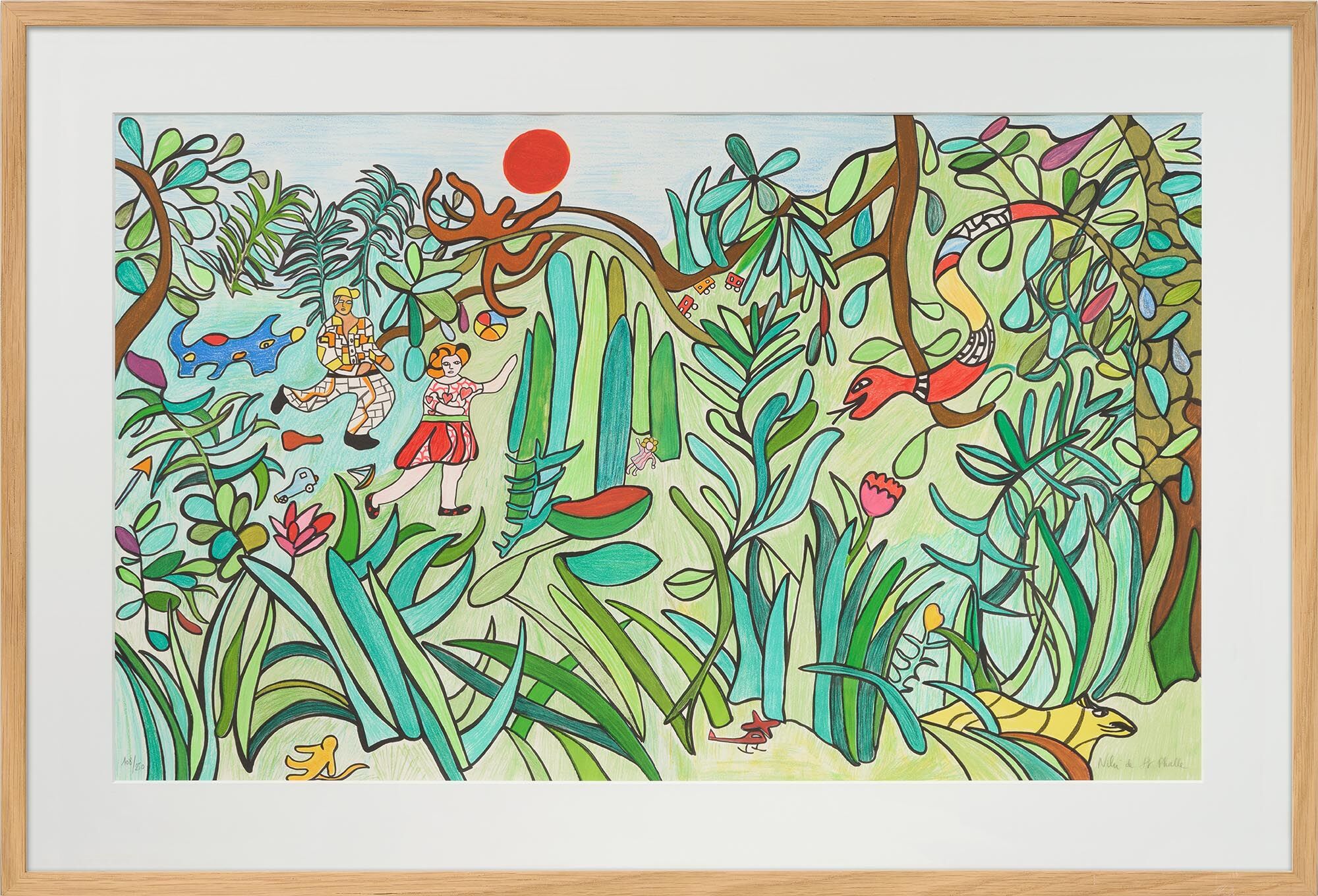 Bilden ”Jungle II” ur ”Méchant-Méchant” (1993) av Niki de Saint Phalle