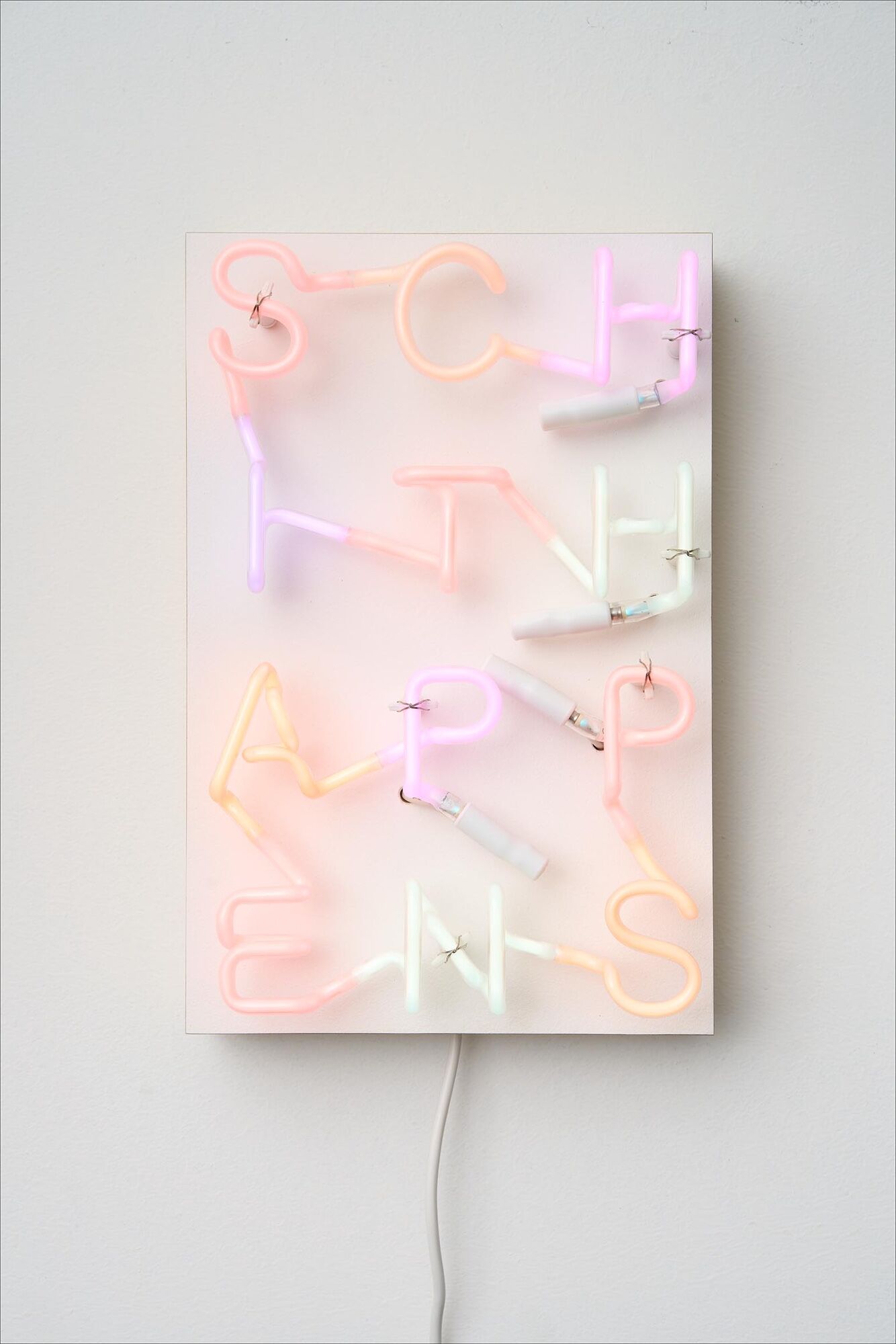 Wall object "SCHITHAPPENS" (2023) by Albert Hien