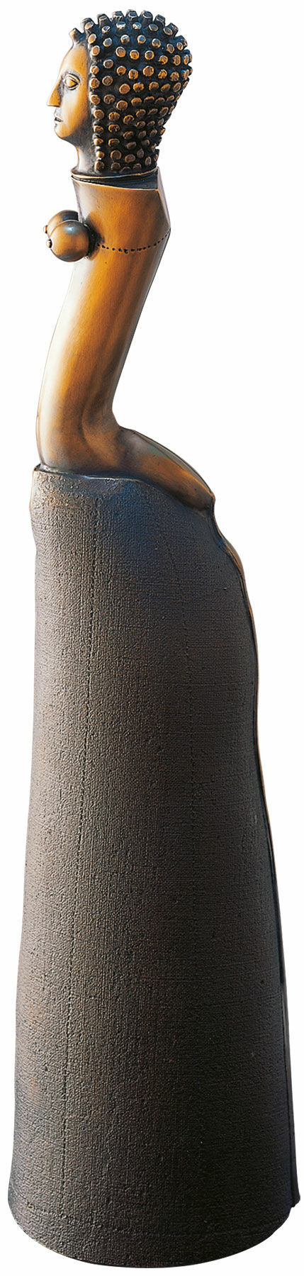 Sculpture "Figurine avec jupe longue", bronze von Paul Wunderlich