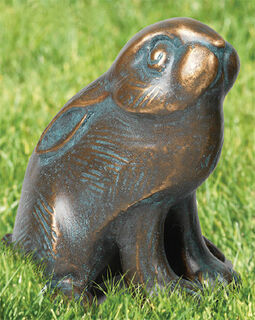 Sculpture de jardin "Lapin vigilant", bronze