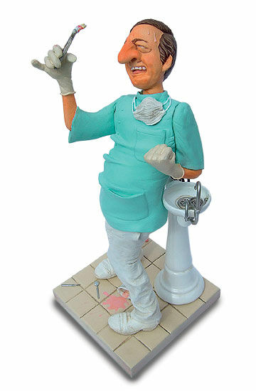 Caricature "The Dentist", cast hand-painted by Guillermo Forchino