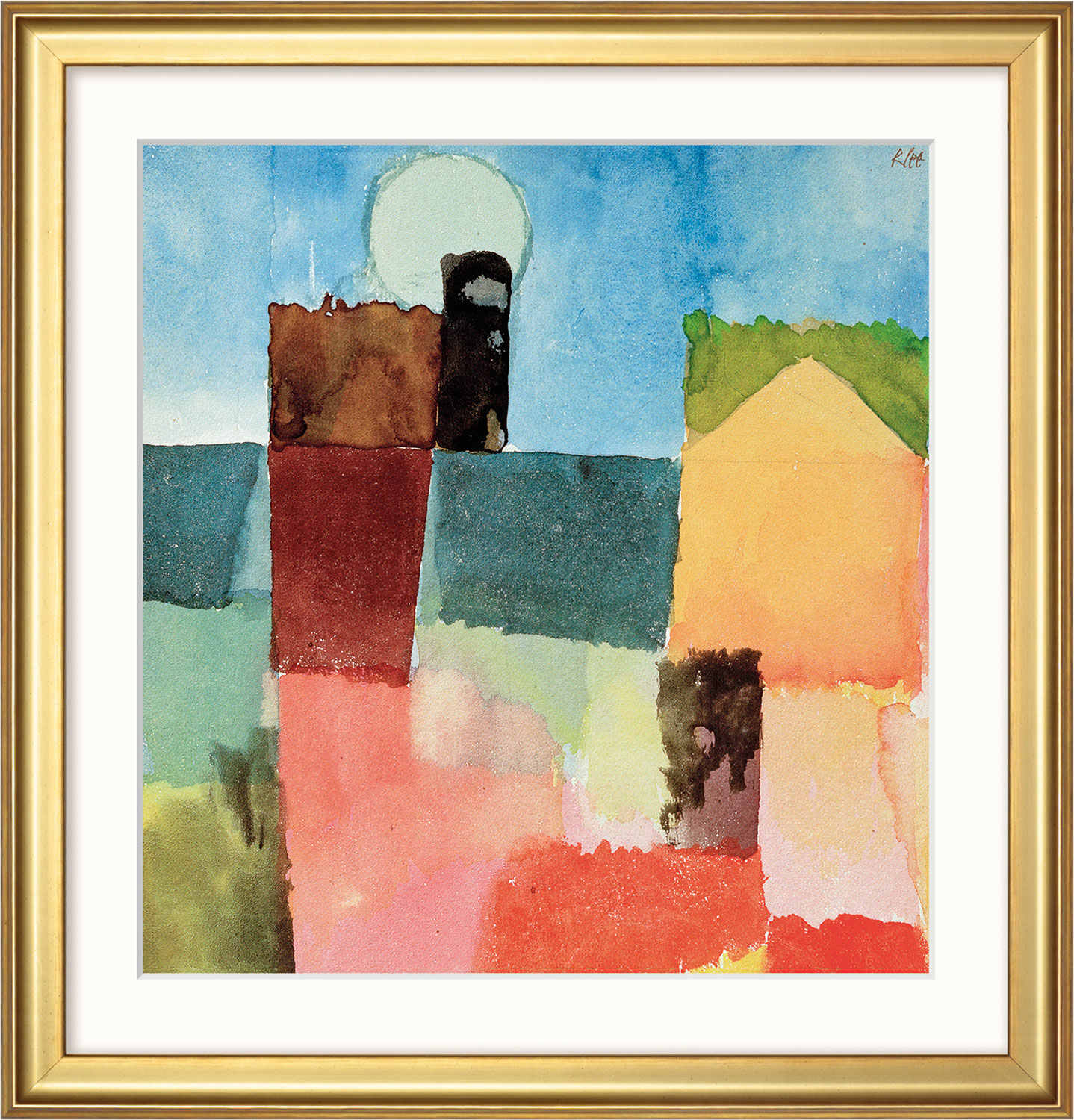Picture "Moonrise over St. Germain" (1915), framed by Paul Klee