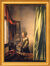 Bild "Brieflesendes Mädchen am offenen Fenster" (1658), gerahmt