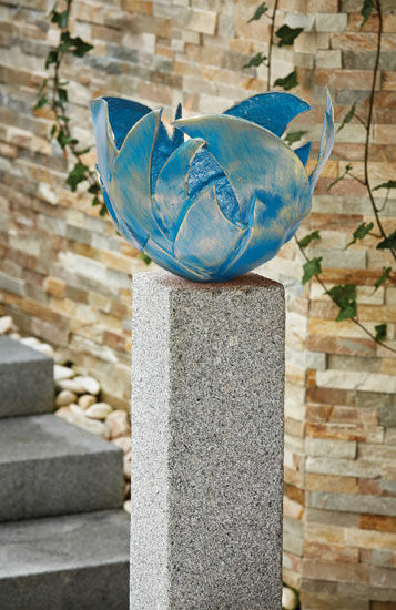 Blue fire bowl (version with granite stele)