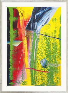 Picture "Abstract Picture" (1982), silver-coloured framed version by Gerhard Richter