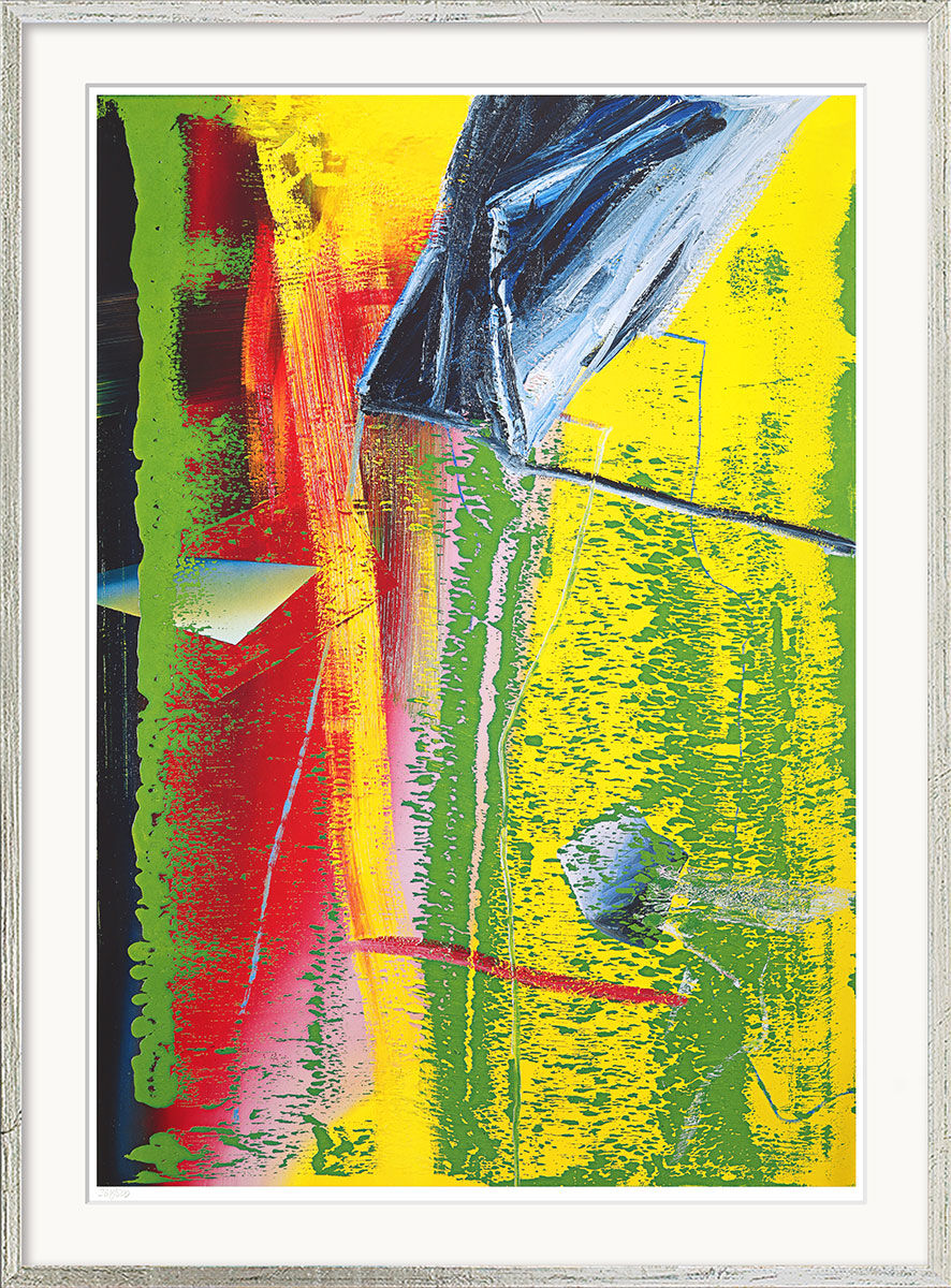 Picture "Abstract Picture" (1982), silver-coloured framed version by Gerhard Richter